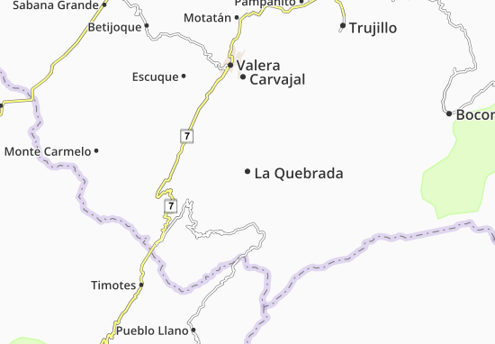 Karte Stadtplan La Quebrada