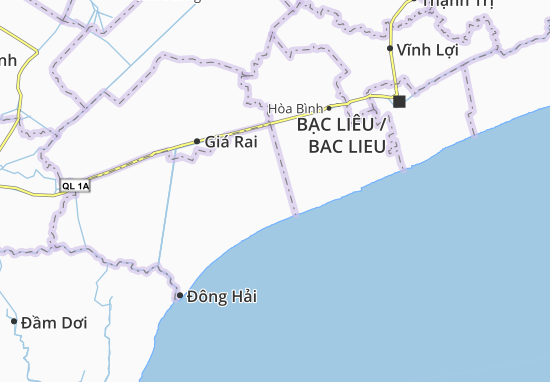 Karte Stadtplan Long Điền Đông