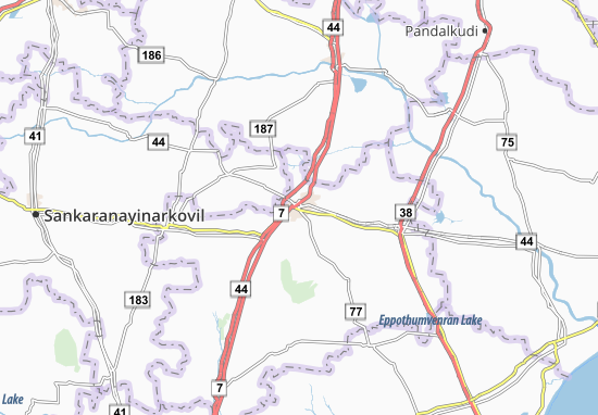 Karte Stadtplan Kovilpatti