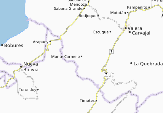 Karte Stadtplan Monte Carmelo