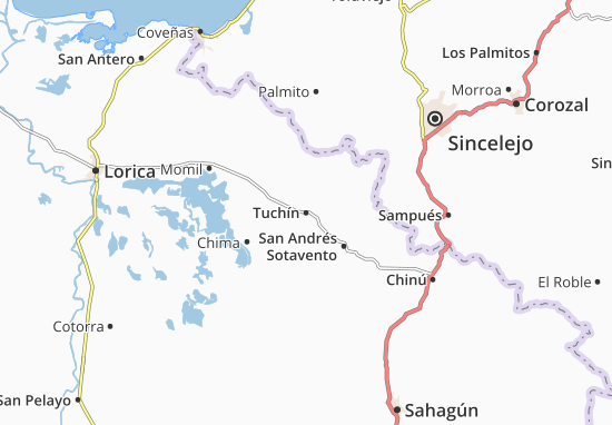 Tuchín Map