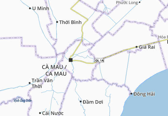 Kaart Plattegrond Xã Tân Thành