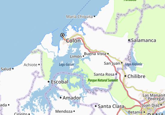 Karte Stadtplan Limón