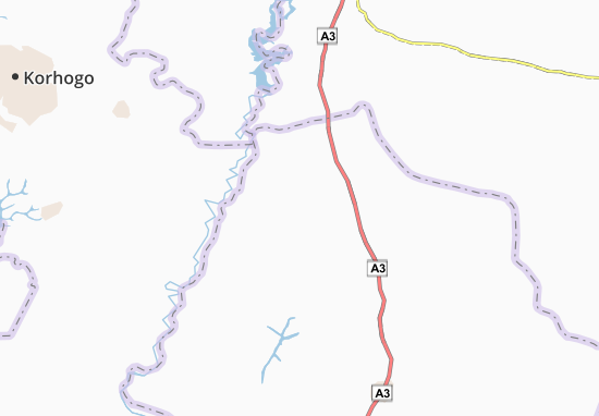 Kaart Plattegrond Pangaladougou