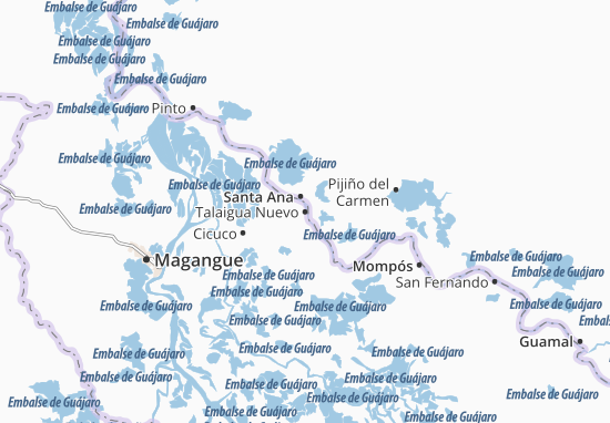 Karte Stadtplan Talaigua Nuevo