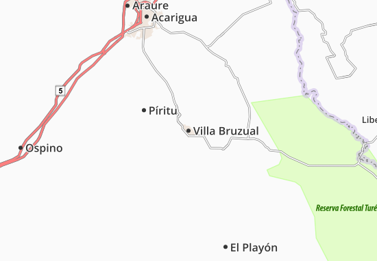 Mapa Villa Bruzual