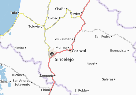 Karte Stadtplan Morroa