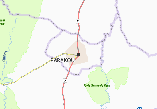 Karte Stadtplan Parakou