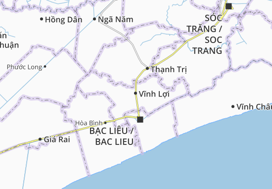 Karte Stadtplan Vĩnh Lợi