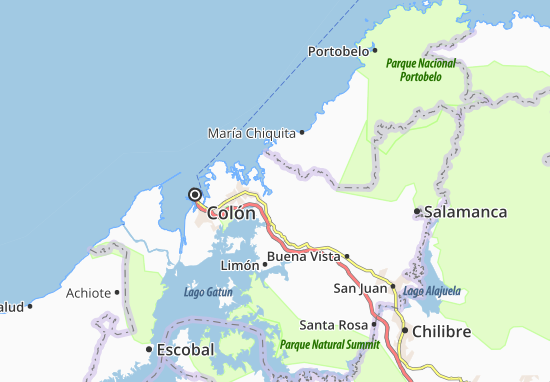 Kaart Plattegrond Puerto Pilón