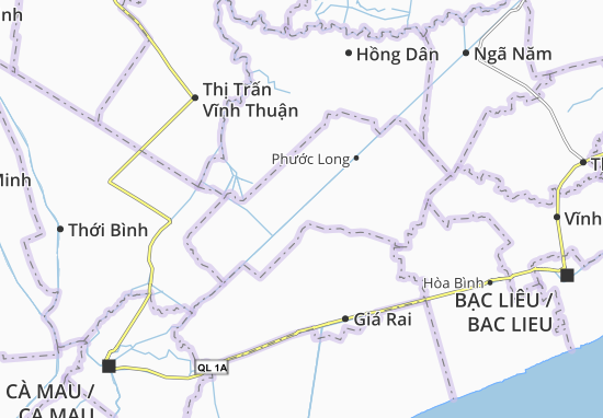 Mapa Vĩnh Phú Tây