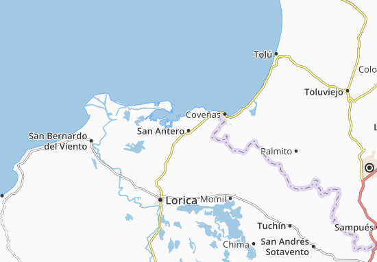 San Antero Map