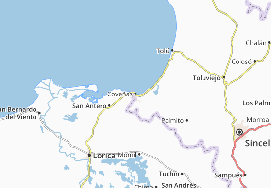 Coveñas Map