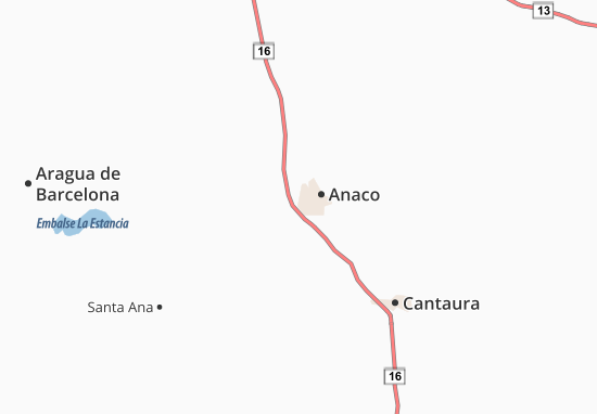 Kaart Plattegrond Anaco