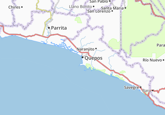 Karte Stadtplan Quepos