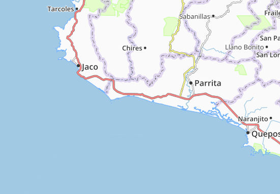 Kaart Plattegrond Esterillos Este