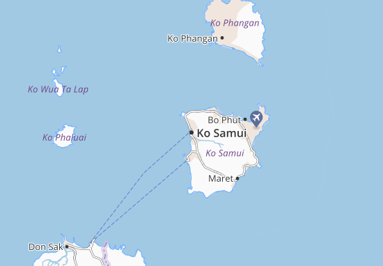 Karte Stadtplan Ko Samui