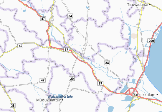 Karte Stadtplan Paramagudi