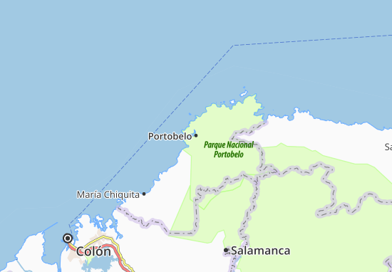 Kaart Plattegrond Portobelo