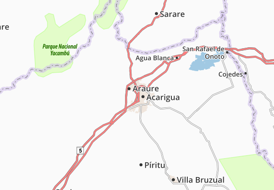 Karte Stadtplan Acarigua