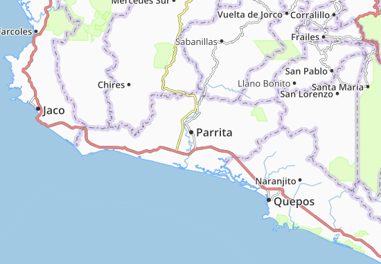 Kaart Plattegrond Parrita