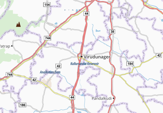 Karte Stadtplan Virudunager