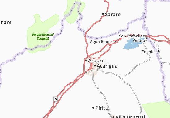 Kaart Plattegrond Araure