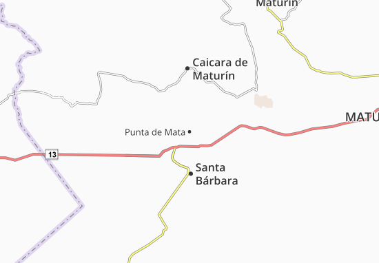 Karte Stadtplan Punta de Mata