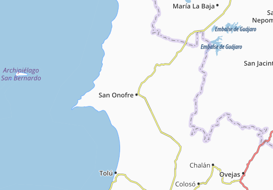 Karte Stadtplan San Onofre