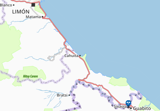 Karte Stadtplan Cahuita