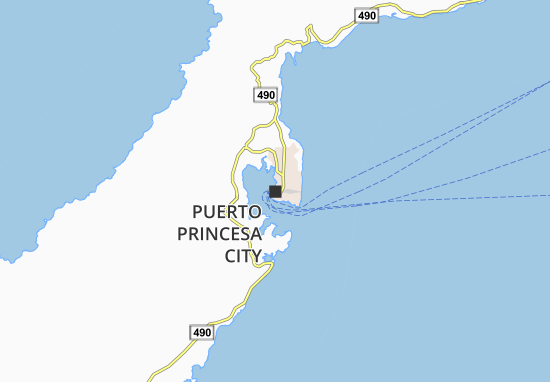 Kaart Plattegrond Puerto Princesa City