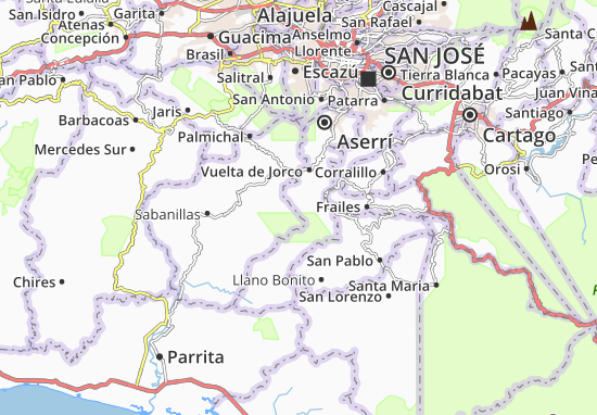 Karte Stadtplan Legua de Naranjo