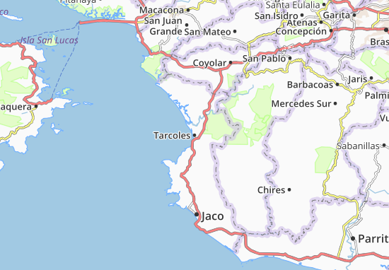 Kaart Plattegrond Tarcoles