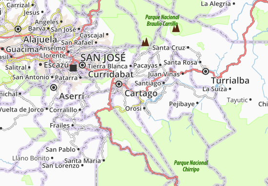 Kaart Plattegrond Llanos de Santa Lucia
