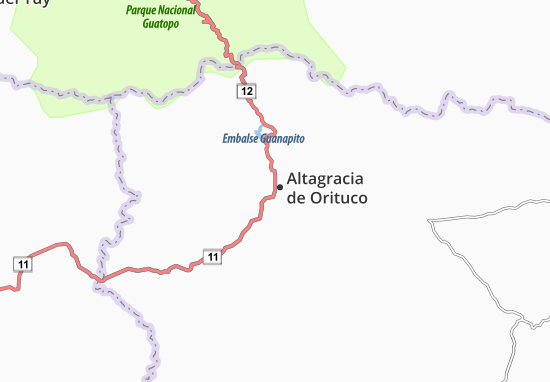 Karte Stadtplan Altagracia de Orituco