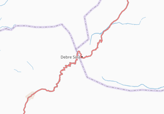 Kaart Plattegrond Debre Sina
