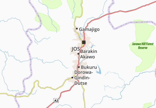 Karte Stadtplan Barakin Akawo