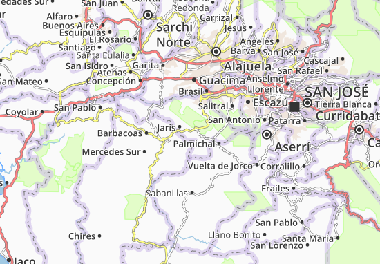 Karte Stadtplan Guayabo