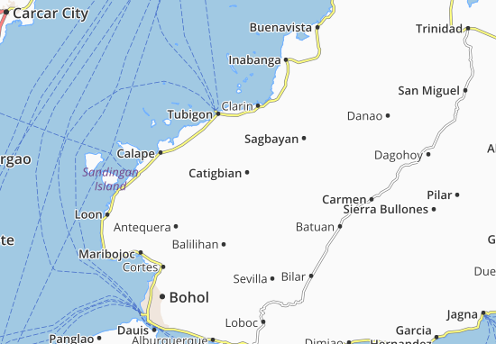 Karte Stadtplan Catigbian