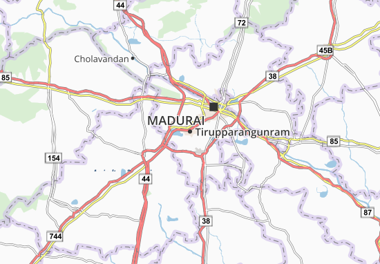 Kaart Plattegrond Tirupparangunram