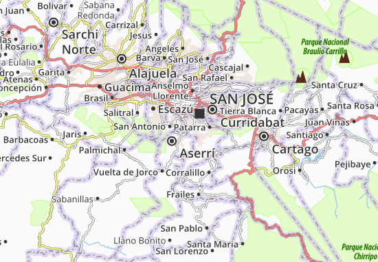 Karte Stadtplan San Rafael Arriba