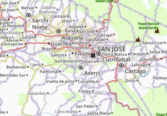 Karte Stadtplan Alajuelita