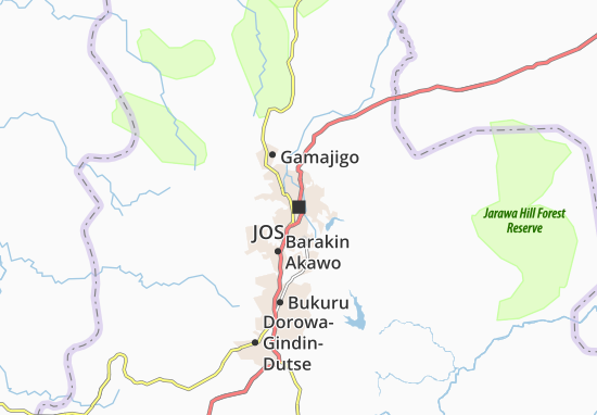 Mapa Jos