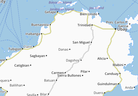 Kaart Plattegrond Danao