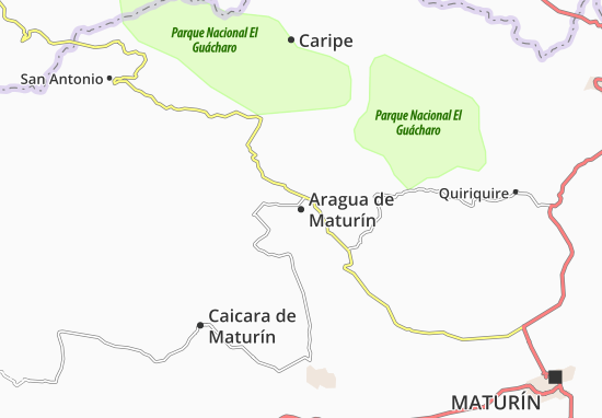 Karte Stadtplan Aragua de Maturín