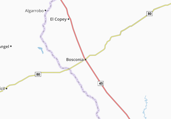 Karte Stadtplan Bosconia