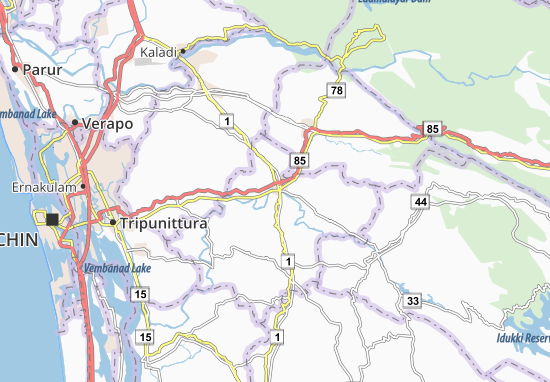 Karte Stadtplan Muvattupula