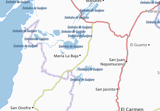 Kaart Plattegrond María La Baja