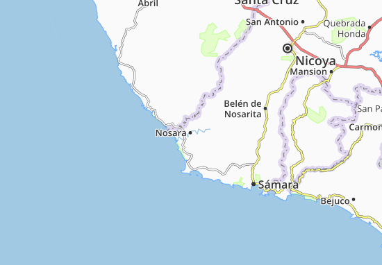 Kaart Plattegrond Nosara
