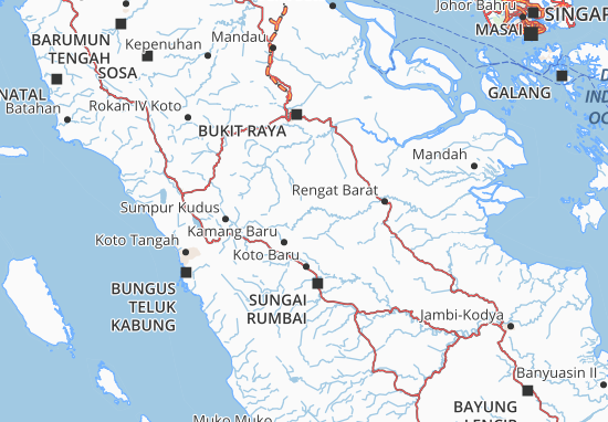 Karte Stadtplan Kuantan Sengingi